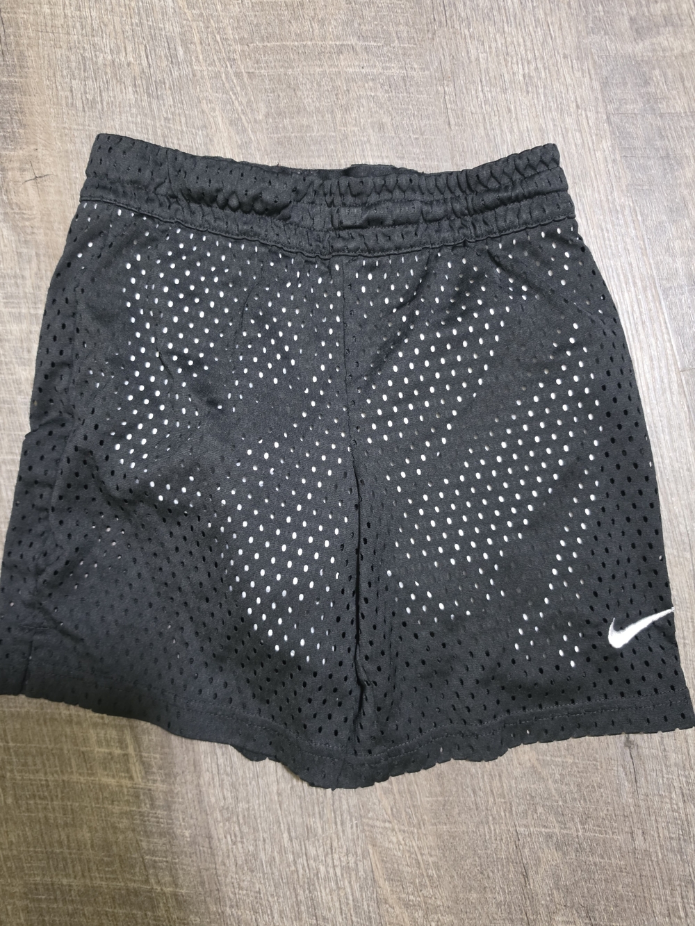 Nike Black Perforated Athletic Shorts with Swoosh